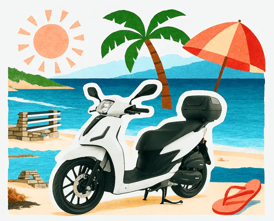 Scooter by the sea